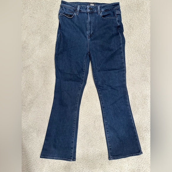 PAIGE THE CLAUDINE HIGH-RISE CROP FLARE JEANS aster 30